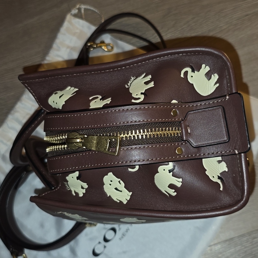 Price Drop Weekend Only !Coach Rogue Satchel with Elephant Print - Picture 8 of 9